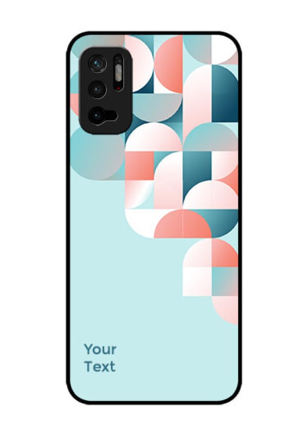 Xiaomi Redmi Note 10T 5G Custom Glass Phone Case - Stylish Semi-circle Pattern Design