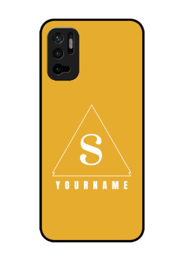 Xiaomi Redmi Note 10T 5G Personalized Glass Phone Case - simple triangle Design