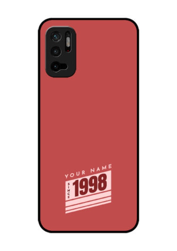 Xiaomi Redmi Note 10T 5G Custom Glass Phone Case - Red custom year of birth Design