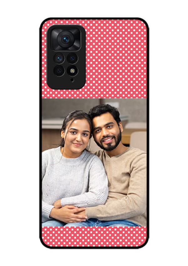 Redmi Note 11 Pro 5G Custom Glass Phone Case - White Dotted Design
