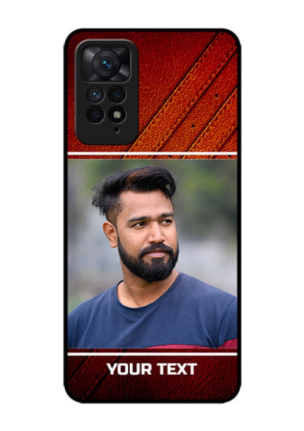 Redmi Note 11 Pro 5G Personalized Glass Phone Case - Leather Phone Case Design
