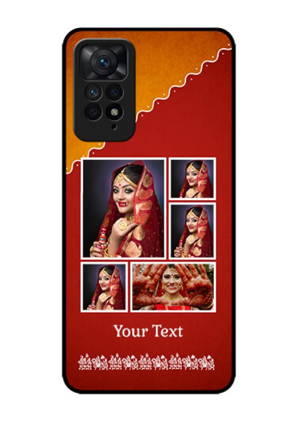 Redmi Note 11 Pro 5G Personalized Glass Phone Case - Wedding Pic Upload Design
