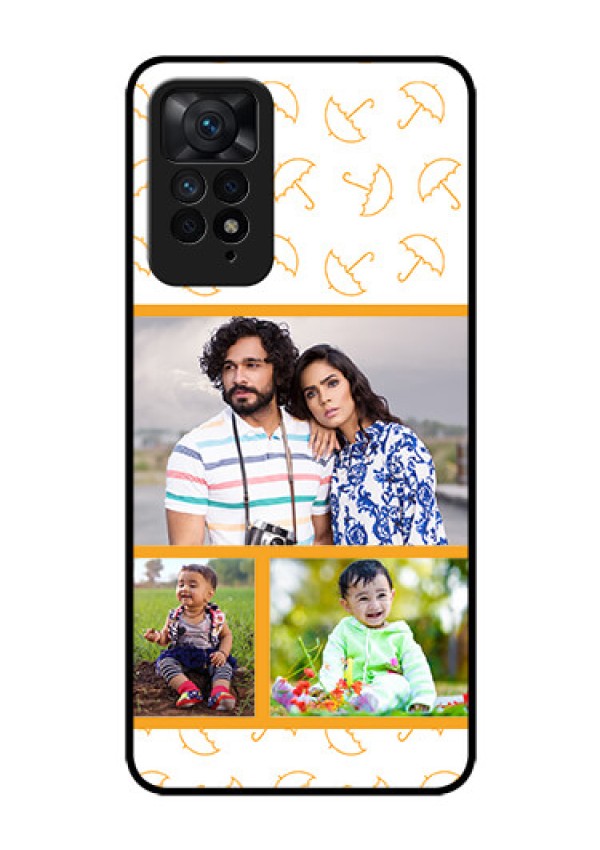 Redmi Note 11 Pro 5G Custom Glass Mobile Case - Yellow Pattern Design