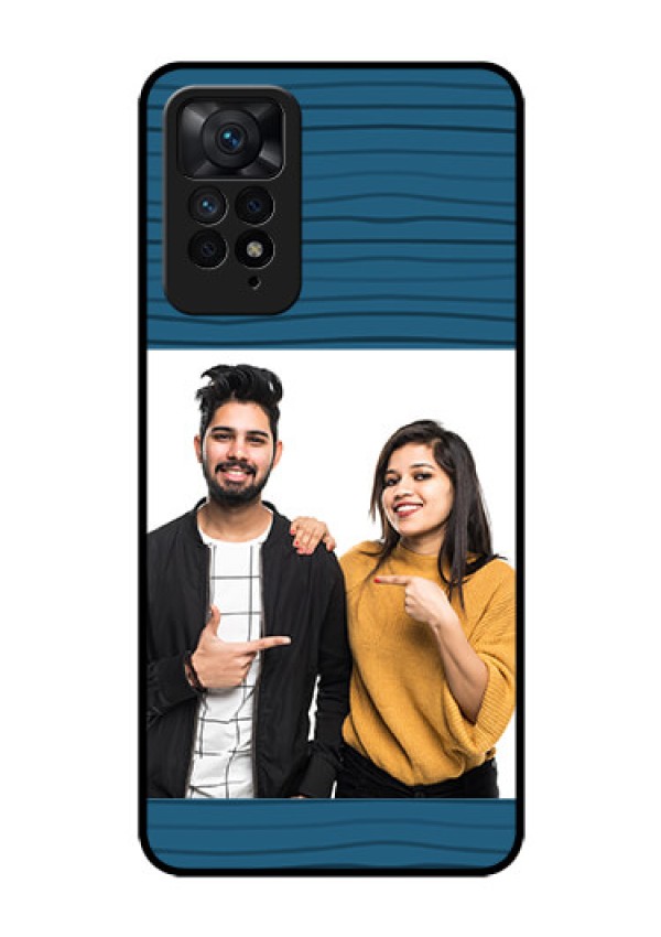Redmi Note 11 Pro 5G Custom Glass Phone Case - Blue Pattern Cover Design