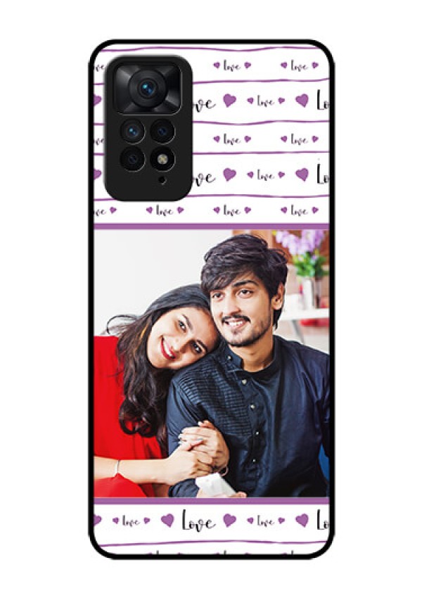 Redmi Note 11 Pro 5G Custom Glass Mobile Case - Couples Heart Design