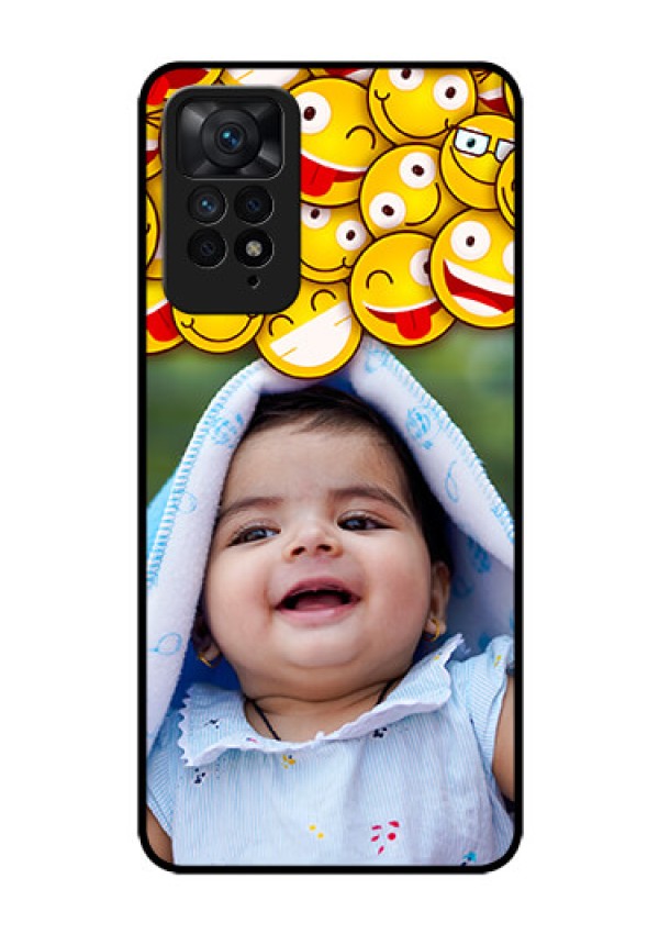 Redmi Note 11 Pro 5G Custom Glass Mobile Case - with Smiley Emoji Design