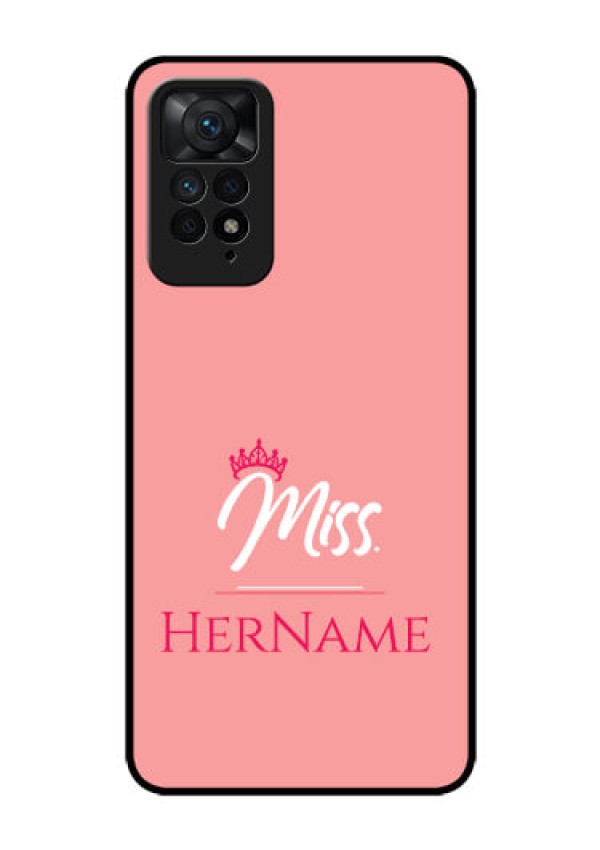Redmi Note 11 Pro 5G Custom Glass Phone Case Mrs with Name