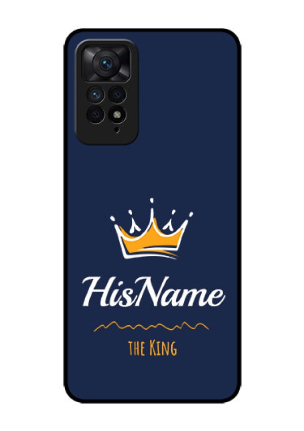 Redmi Note 11 Pro 5G Glass Phone Case King with Name