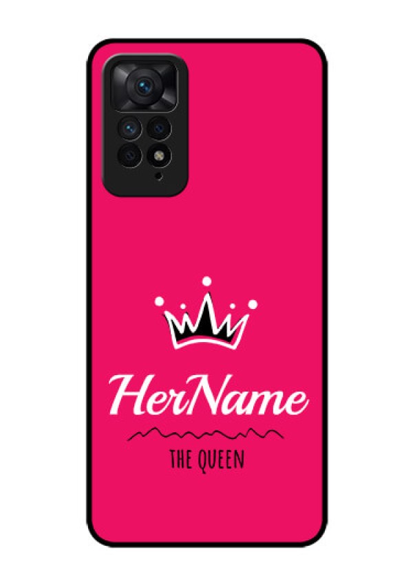 Redmi Note 11 Pro 5G Glass Phone Case Queen with Name