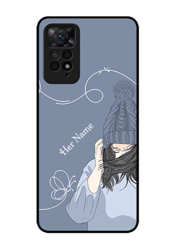 Xiaomi Redmi Note 11 Pro 5G Custom Glass Mobile Case - Girl in winter outfit Design