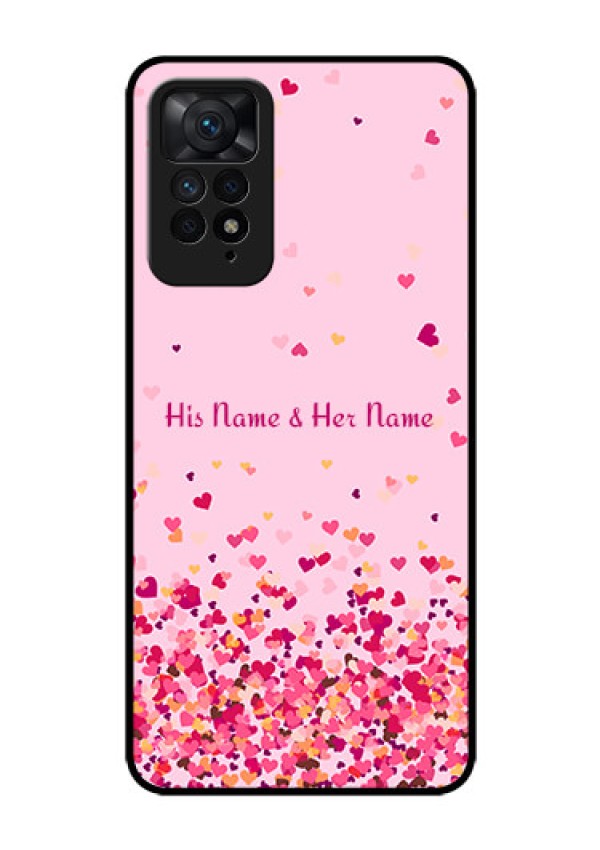 Xiaomi Redmi Note 11 Pro 5G Photo Printing on Glass Case - Floating Hearts Design
