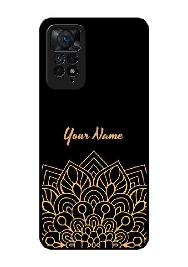 Xiaomi Redmi Note 11 Pro 5G Custom Glass Phone Case - Golden mandala Design