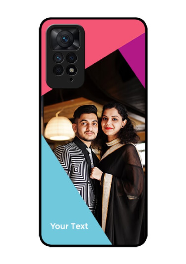 Xiaomi Redmi Note 11 Pro 5G Custom Glass Mobile Case - Stacked Triple colour Design