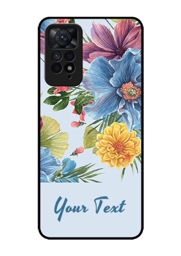 Xiaomi Redmi Note 11 Pro 5G Custom Glass Mobile Case - Stunning Watercolored Flowers Painting Design