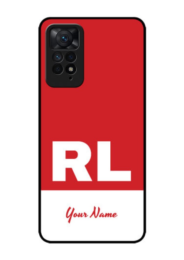 Xiaomi Redmi Note 11 Pro 5G Personalized Glass Phone Case - dual tone custom text Design