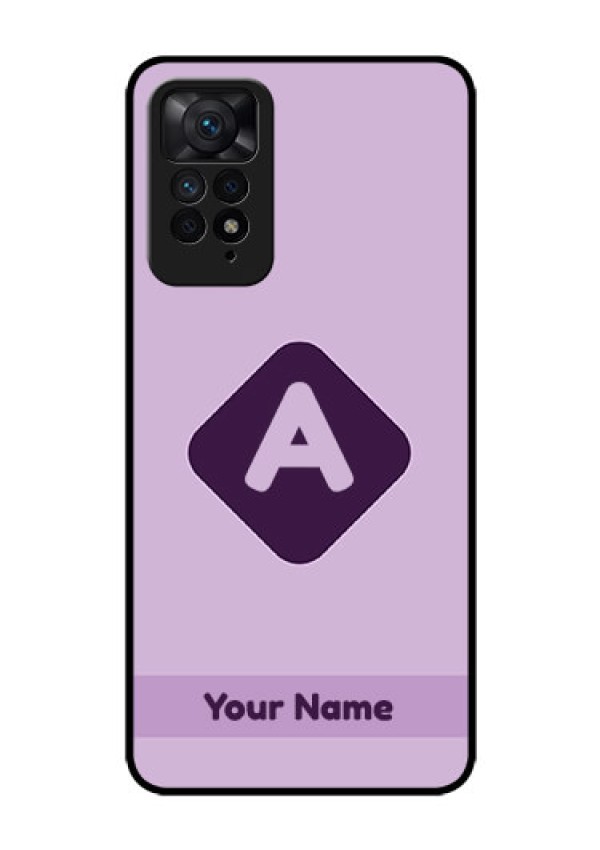 Xiaomi Redmi Note 11 Pro 5G Custom Glass Mobile Case - Custom Letter in curved badge Design