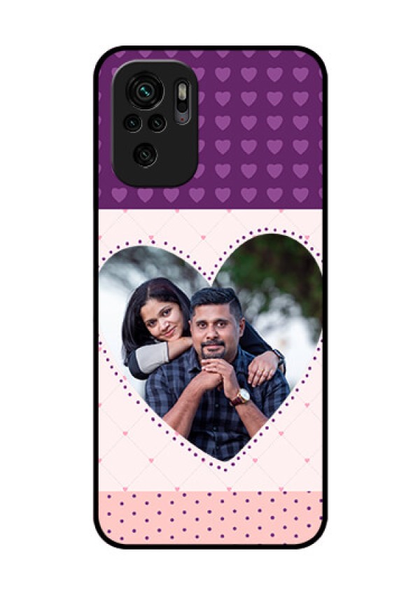 Redmi Note 11 Se Custom Glass Phone Case - Violet Love Dots Design