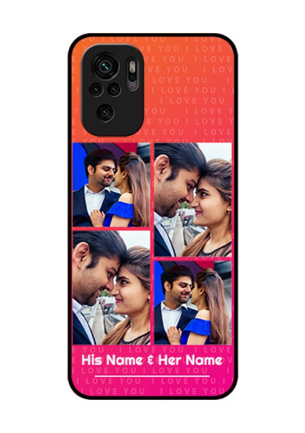 Redmi Note 11 Se Custom Glass Phone Case - I Love You Pink Design