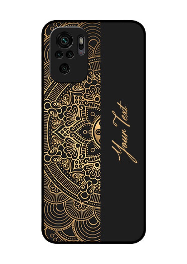 Xiaomi Redmi Note 11 Se Photo Printing on Glass Case - Mandala art with custom text Design