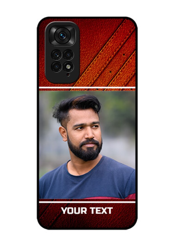 Redmi Note 11 Personalized Glass Phone Case - Leather Phone Case Design