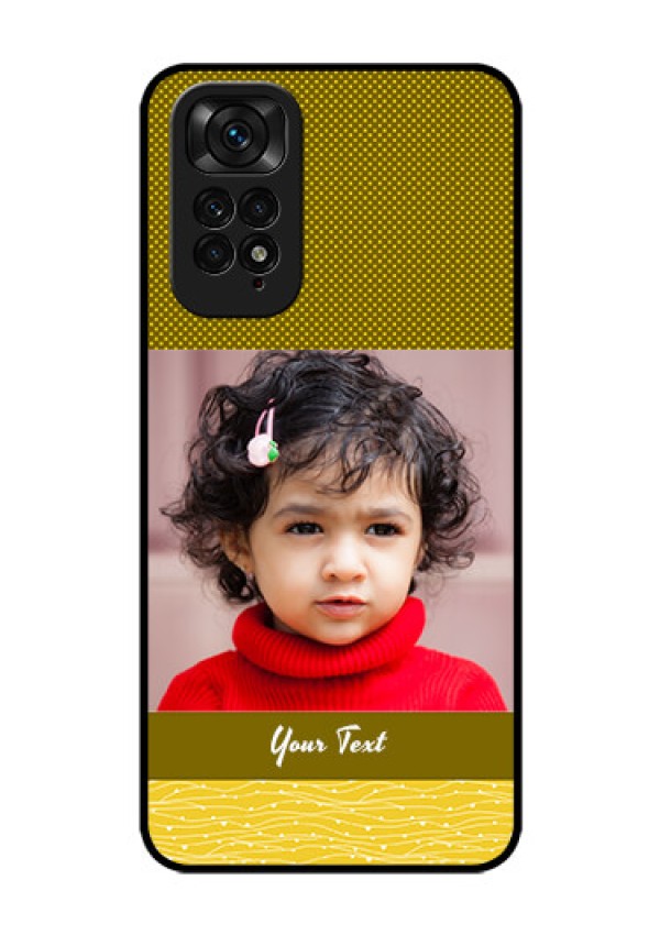 Redmi Note 11 Custom Glass Phone Case - Simple Green Color Design