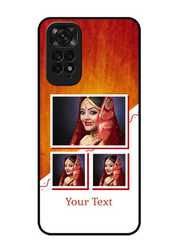 Redmi Note 11 Custom Glass Phone Case - Wedding Memories Design