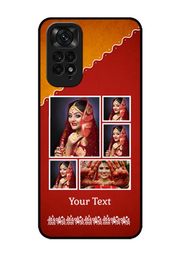 Redmi Note 11 Personalized Glass Phone Case - Wedding Pic Upload Design