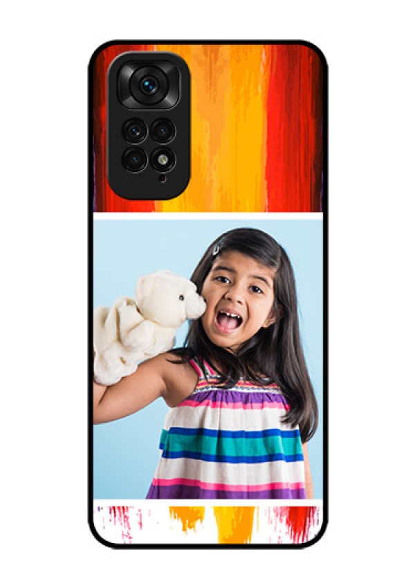 Redmi Note 11 Personalized Glass Phone Case - Multi Color Design