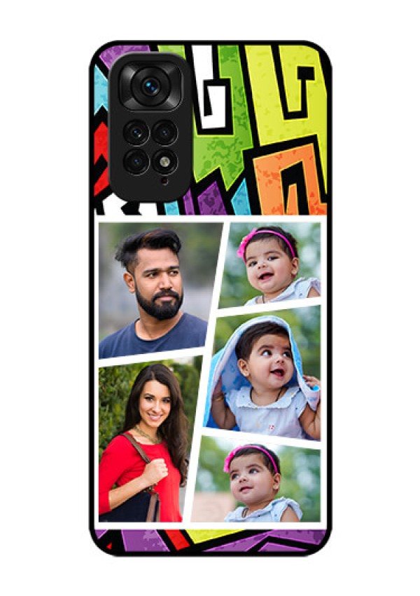 Redmi Note 11 Custom Glass Phone Case - Graffiti pattern Design