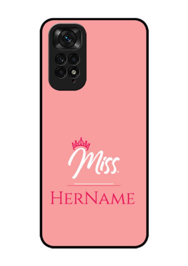 Redmi Note 11 Custom Glass Phone Case Mrs with Name