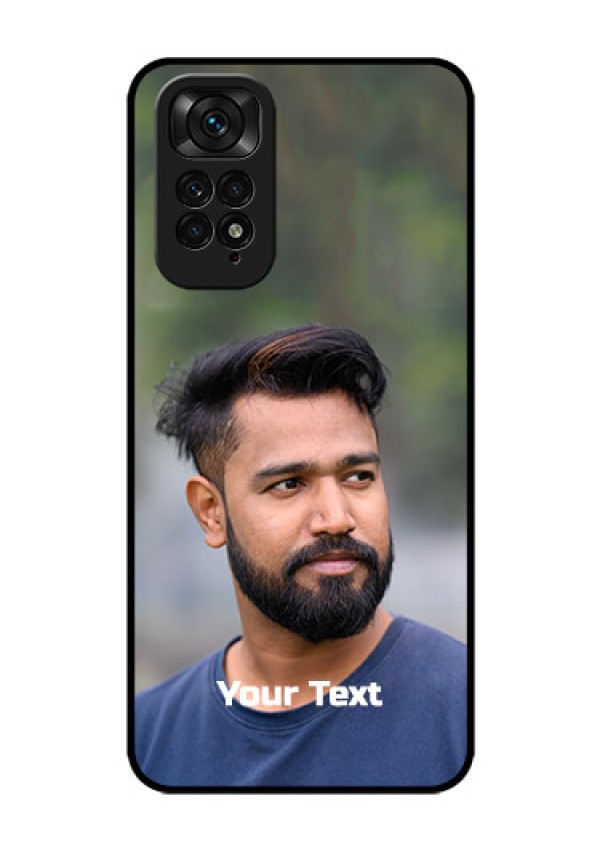 Redmi Note 11 Glass Mobile Cover: Photo with Text