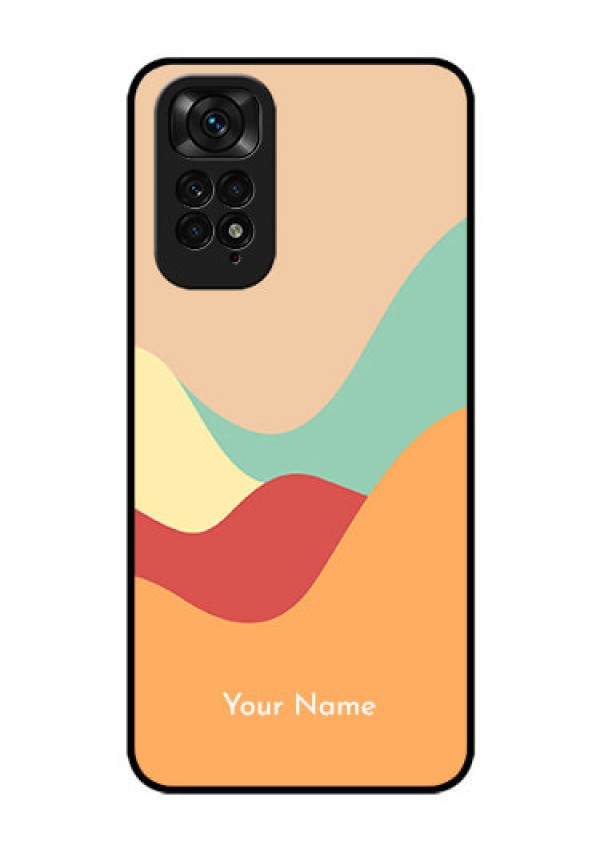 Xiaomi Redmi Note 11 Personalized Glass Phone Case - Ocean Waves Multi-colour Design