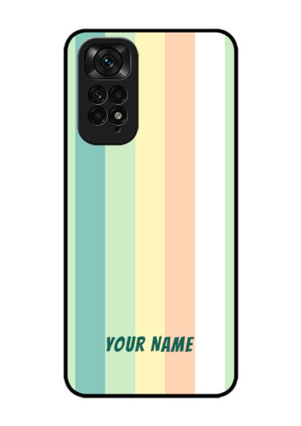 Xiaomi Redmi Note 11 Photo Printing on Glass Case - Multi-colour Stripes Design