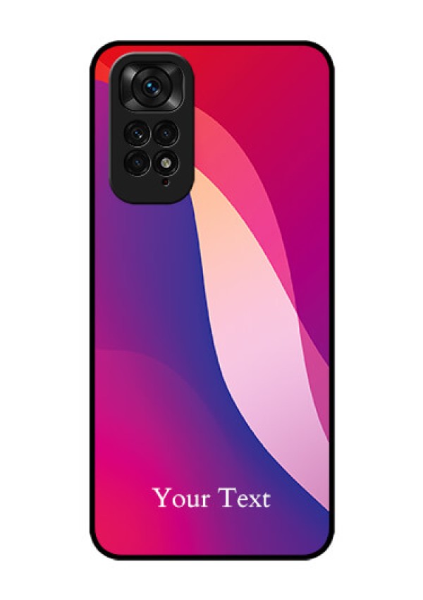 Xiaomi Redmi Note 11 Personalized Glass Phone Case - Digital abstract Overlap Design