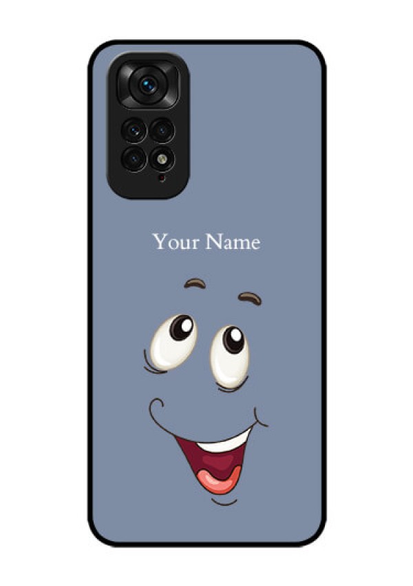 Xiaomi Redmi Note 11 Photo Printing on Glass Case - Laughing Cartoon Face Design