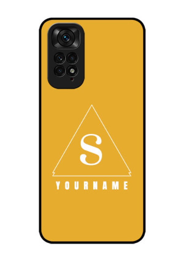 Xiaomi Redmi Note 11 Personalized Glass Phone Case - simple triangle Design