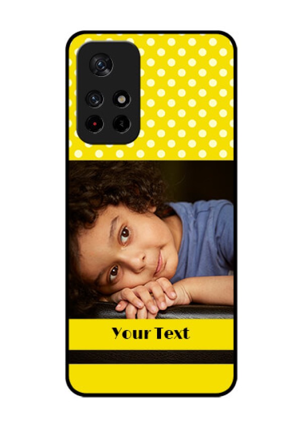Redmi Note 11T 5g Custom Glass Phone Case - Bright Yellow Case Design