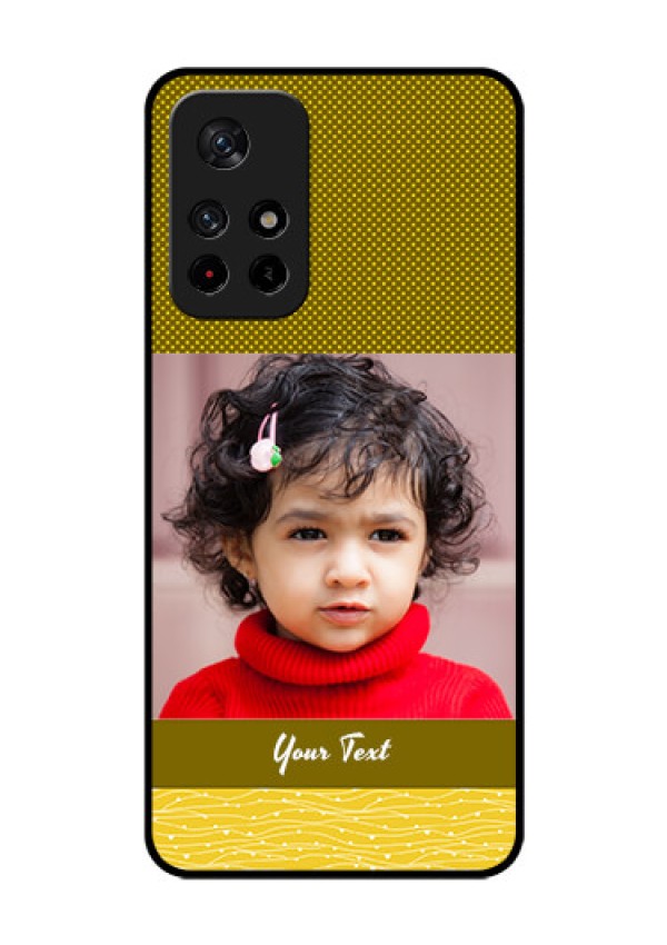 Redmi Note 11T 5g Custom Glass Phone Case - Simple Green Color Design