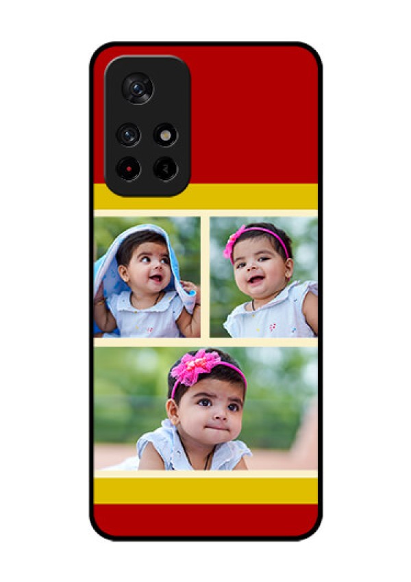 Redmi Note 11T 5g Custom Glass Mobile Case - Multiple Pic Upload Design
