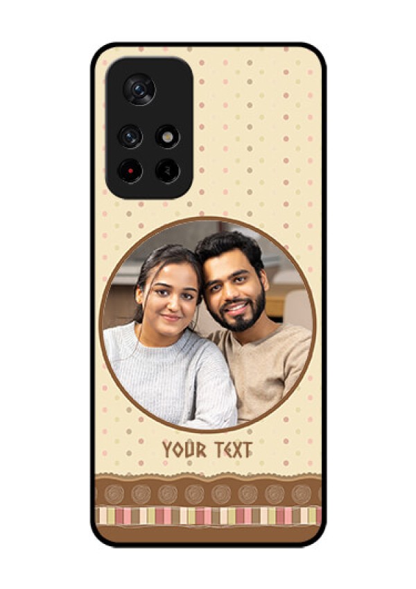 Redmi Note 11T 5g Custom Glass Mobile Case - Brown Dotted Mobile Case Design
