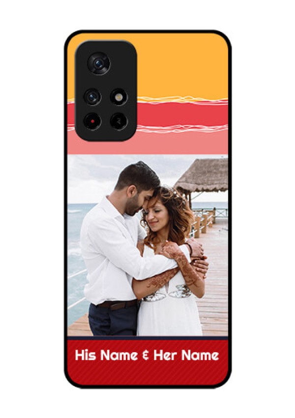 Redmi Note 11T 5g Custom Glass Mobile Case - Colorful Case Design