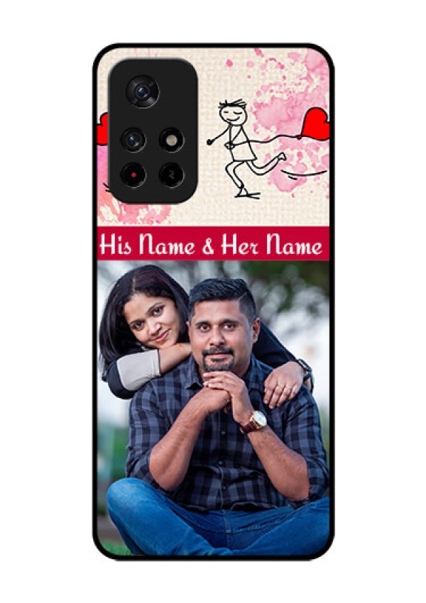 Redmi Note 11T 5g Photo Printing on Glass Case - You and Me Case Design