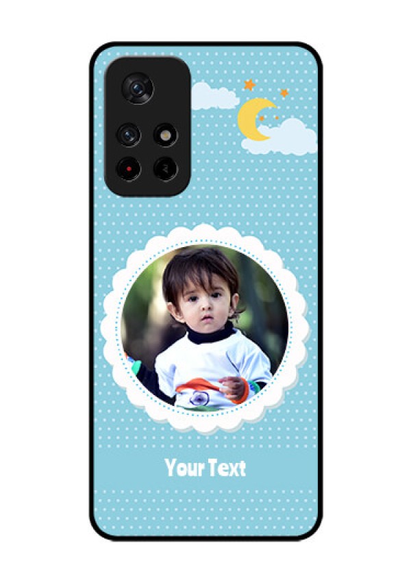 Redmi Note 11T 5g Personalised Glass Phone Case - Violet Pattern Design