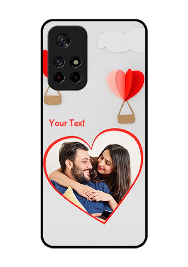 Redmi Note 11T 5g Custom Glass Mobile Case - Parachute Love Design