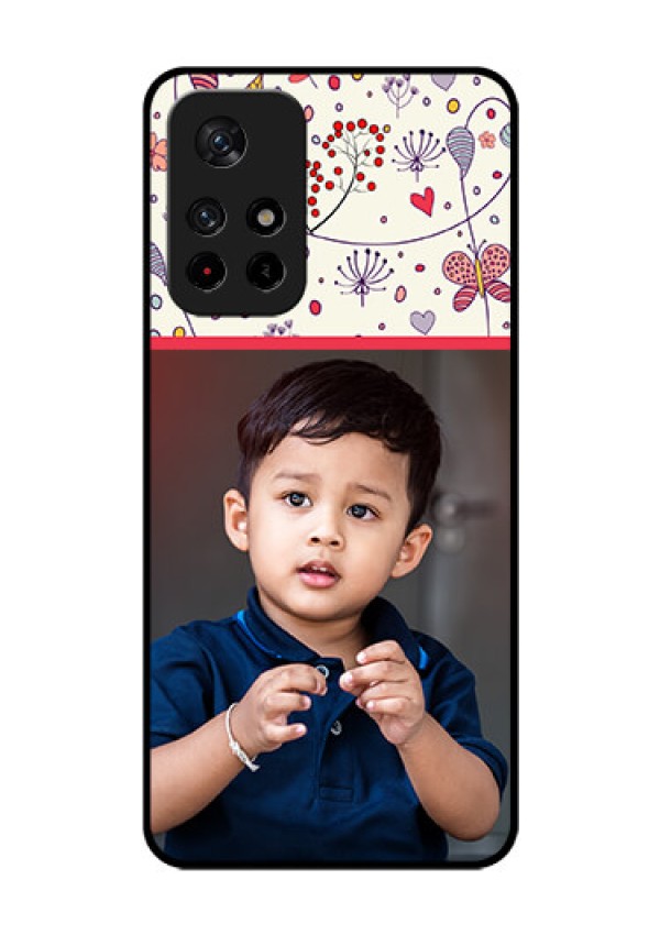 Redmi Note 11T 5g Custom Glass Mobile Case - Premium Floral Design