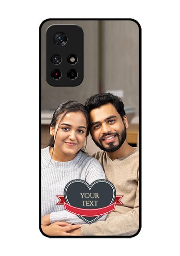 Redmi Note 11T 5g Custom Glass Phone Case - Just Married Couple Design