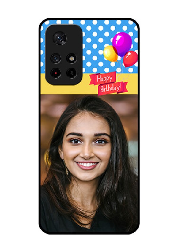 Redmi Note 11T 5g Custom Glass Mobile Case - Happy Birthday Design