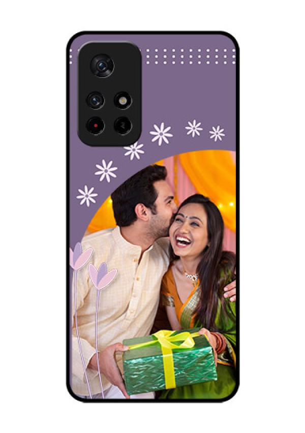 Redmi Note 11T 5g Custom Glass Mobile Case - Lavender flowers design