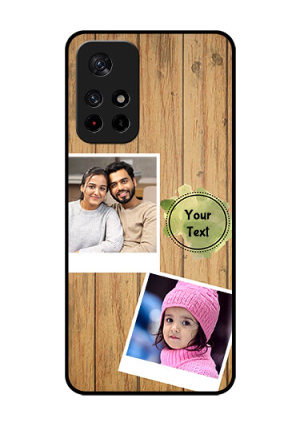 Redmi Note 11T 5g Custom Glass Phone Case - Wooden Texture Design