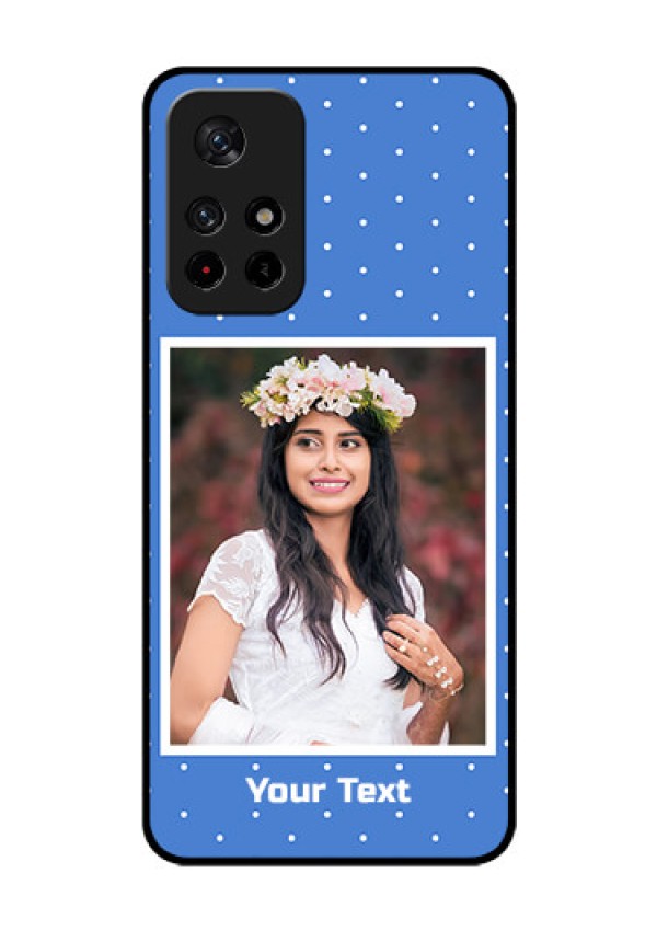 Redmi Note 11T 5g Photo Printing on Glass Case - Polka dots design